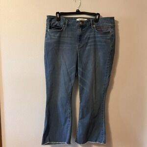 Vintage America Bootcut 16W Jeans Stretch Rainbow Embroidery Hippie Boho Western